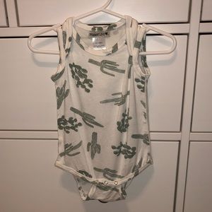 SpearmintLOVE green cactus sleeveless bodysuit